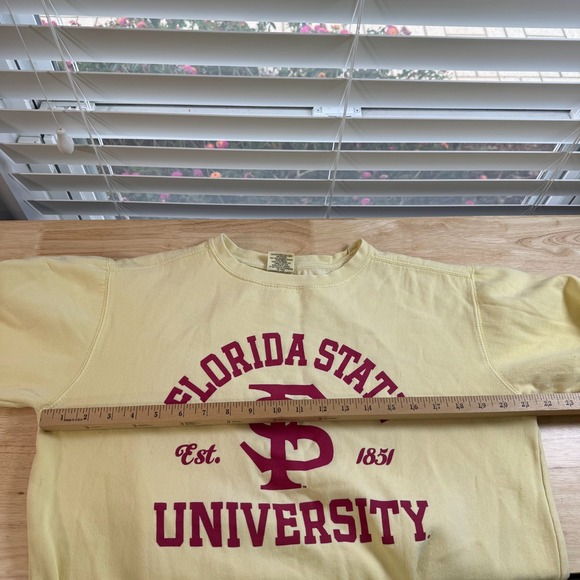 Pressbox Florida State University Seminoles Sweatshirt Men's Yellow - Small - Picture 6 of 7